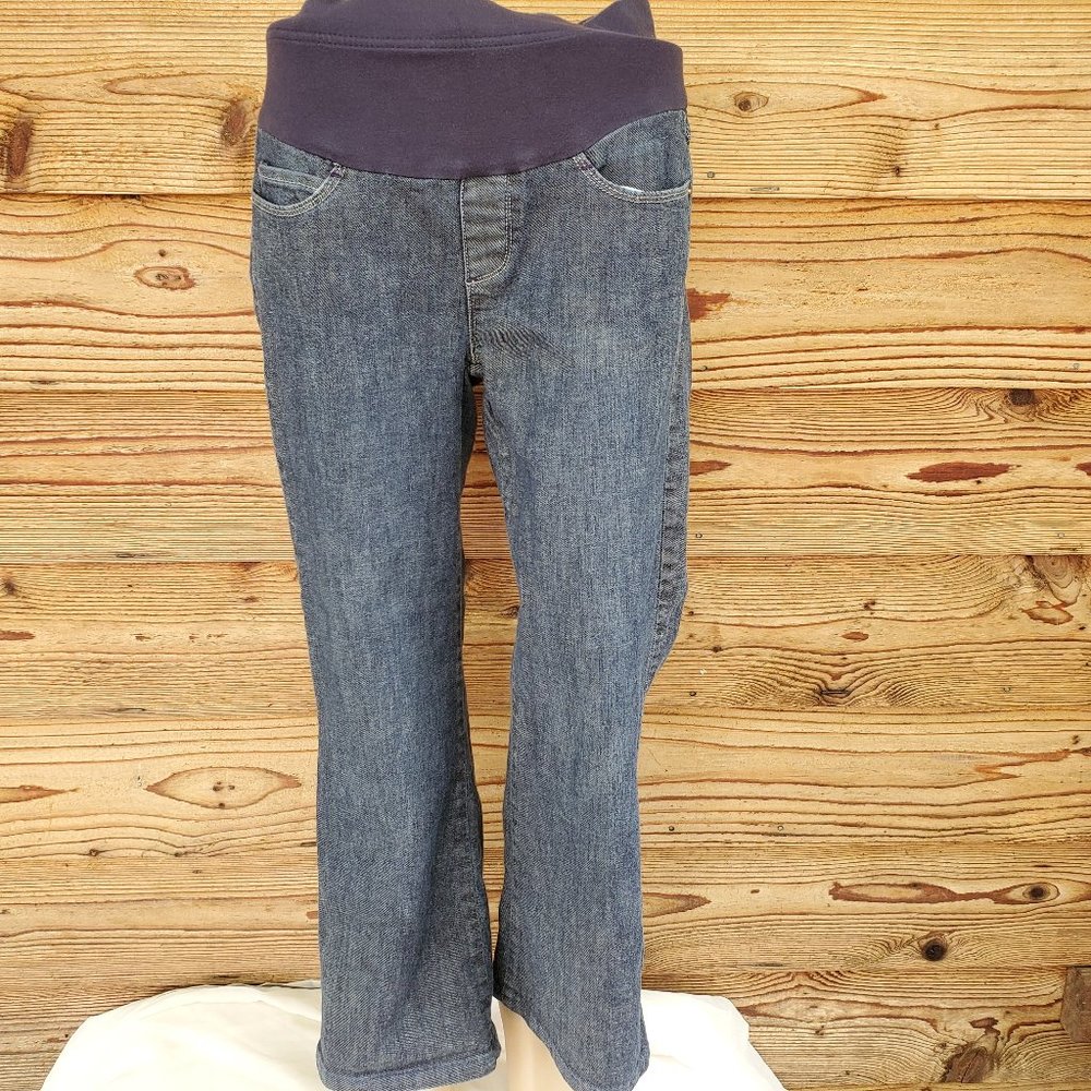American Star Maternity Jeans Small Low Waist Stretch Denim Over-Belly Panel